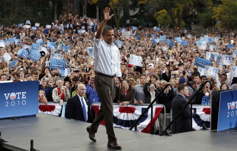 Obama in Madison rally file photo