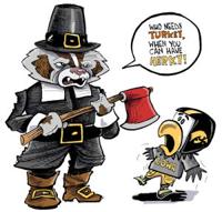 Hands on Wisconsin: Pilgrim Bucky takes on Herky