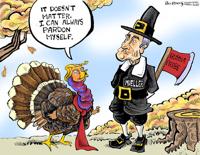 Hands on Wisconsin: The gobbler in chief will pardon himself
