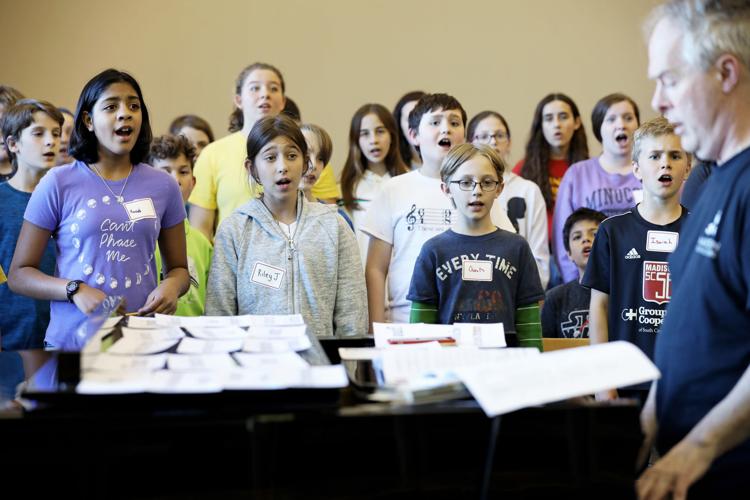 Madison Youth Choir rehearsal for "Symphony of a Thousand"