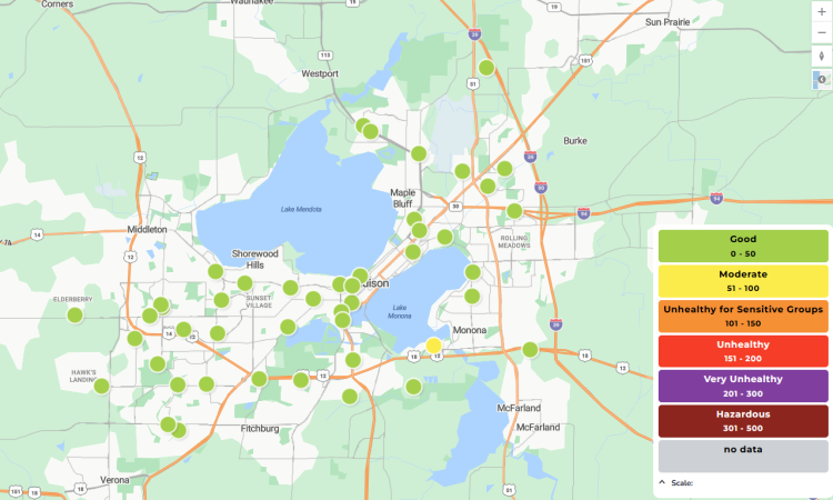 Pollution Map Wisconsin Madison launches citywide air quality map