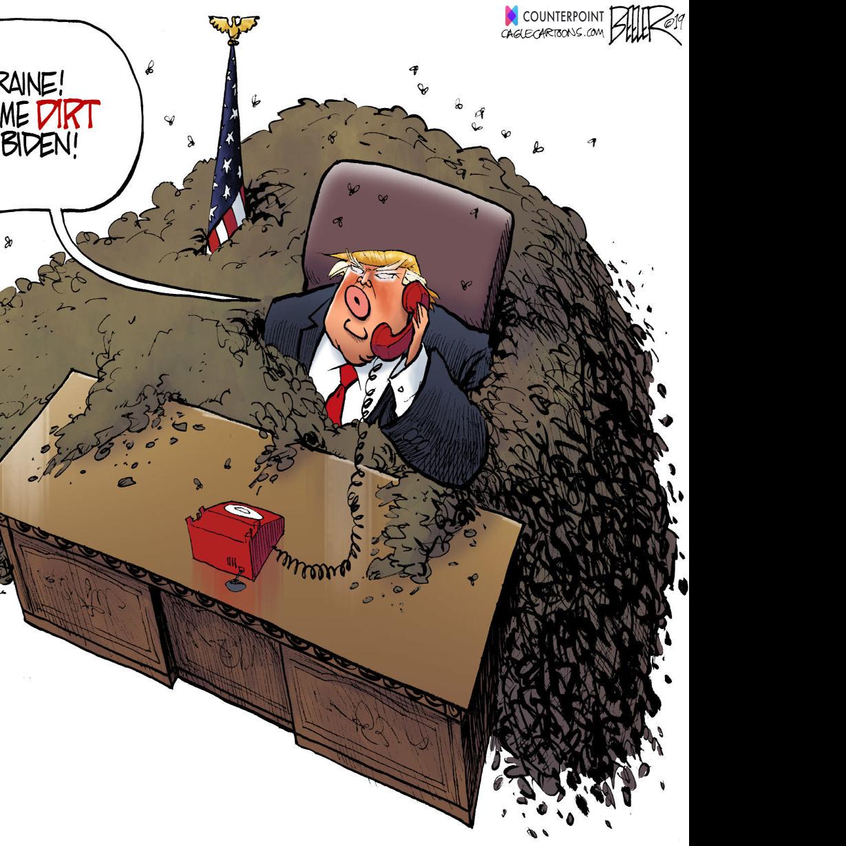 Trump Wants Dirt On Biden In Nate Beeler S Latest Political Cartoon Opinion Cartoon Madison Com