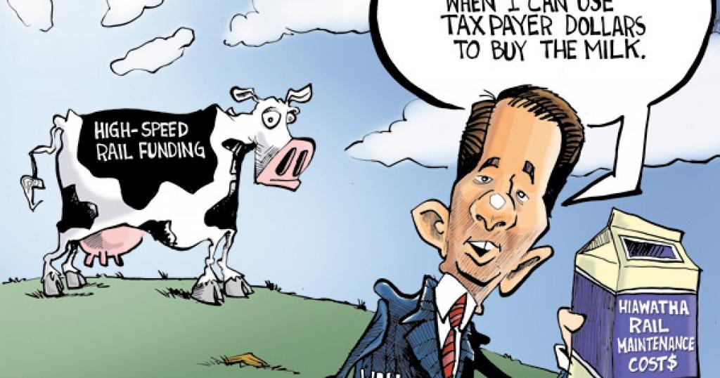 Hands Cartoon: Milking the cow
