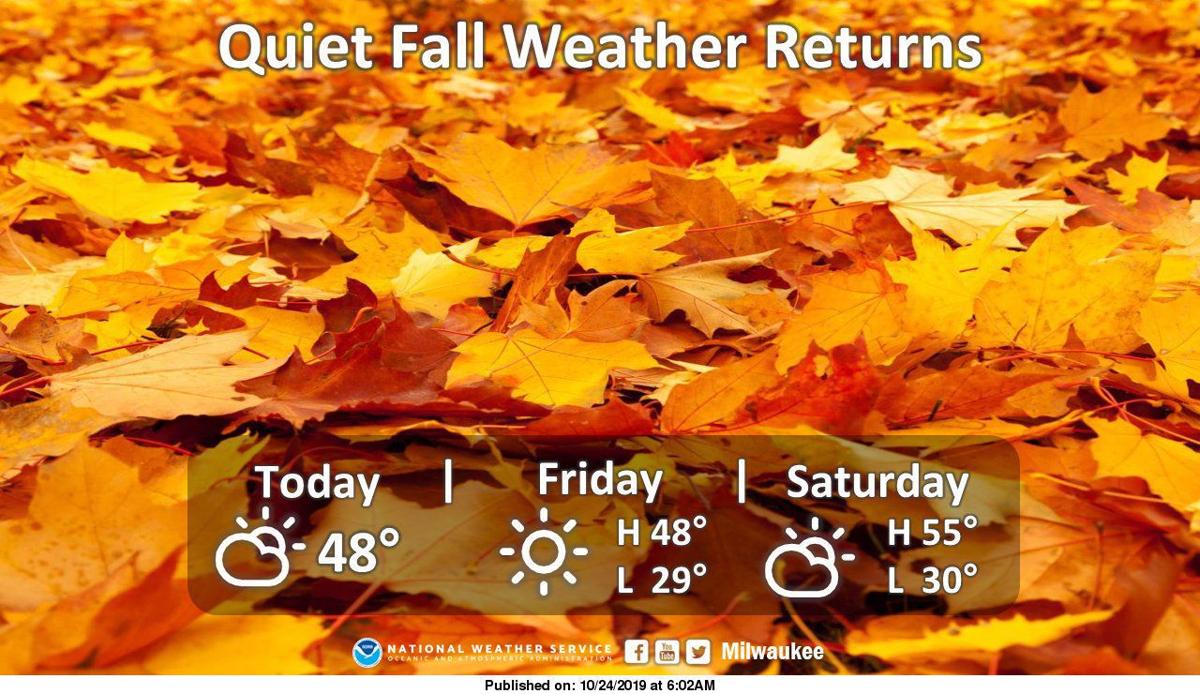 National Weather Service forecast graphic 10-24-19