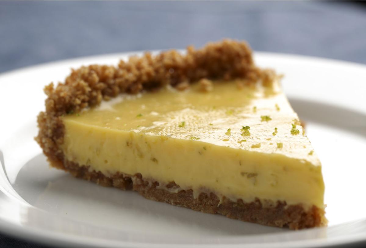 Key lime pie with graham cracker crust