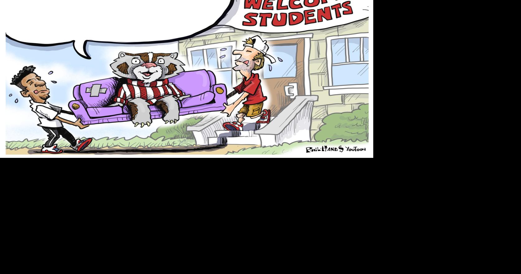 YOU TOON Bucky Badger moves in with students in this week's You Toon caption contest