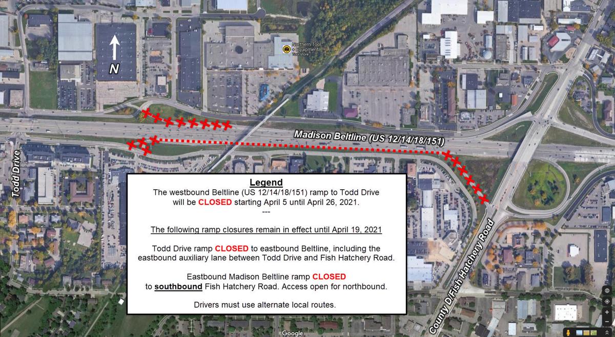 Beltline ramp closures