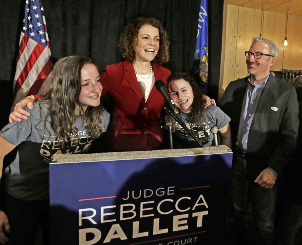 Rebecca Dallet, family, election celebration, Journal-Sentinel photo