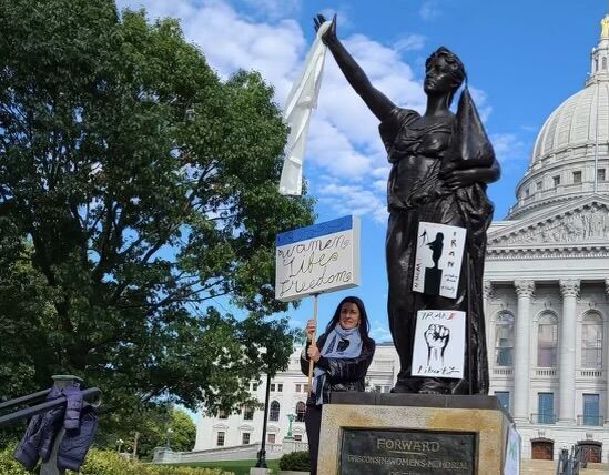 Shiva protesting at Capitol