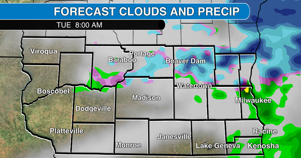 Rain and snow chances continue for southern Wisconsin