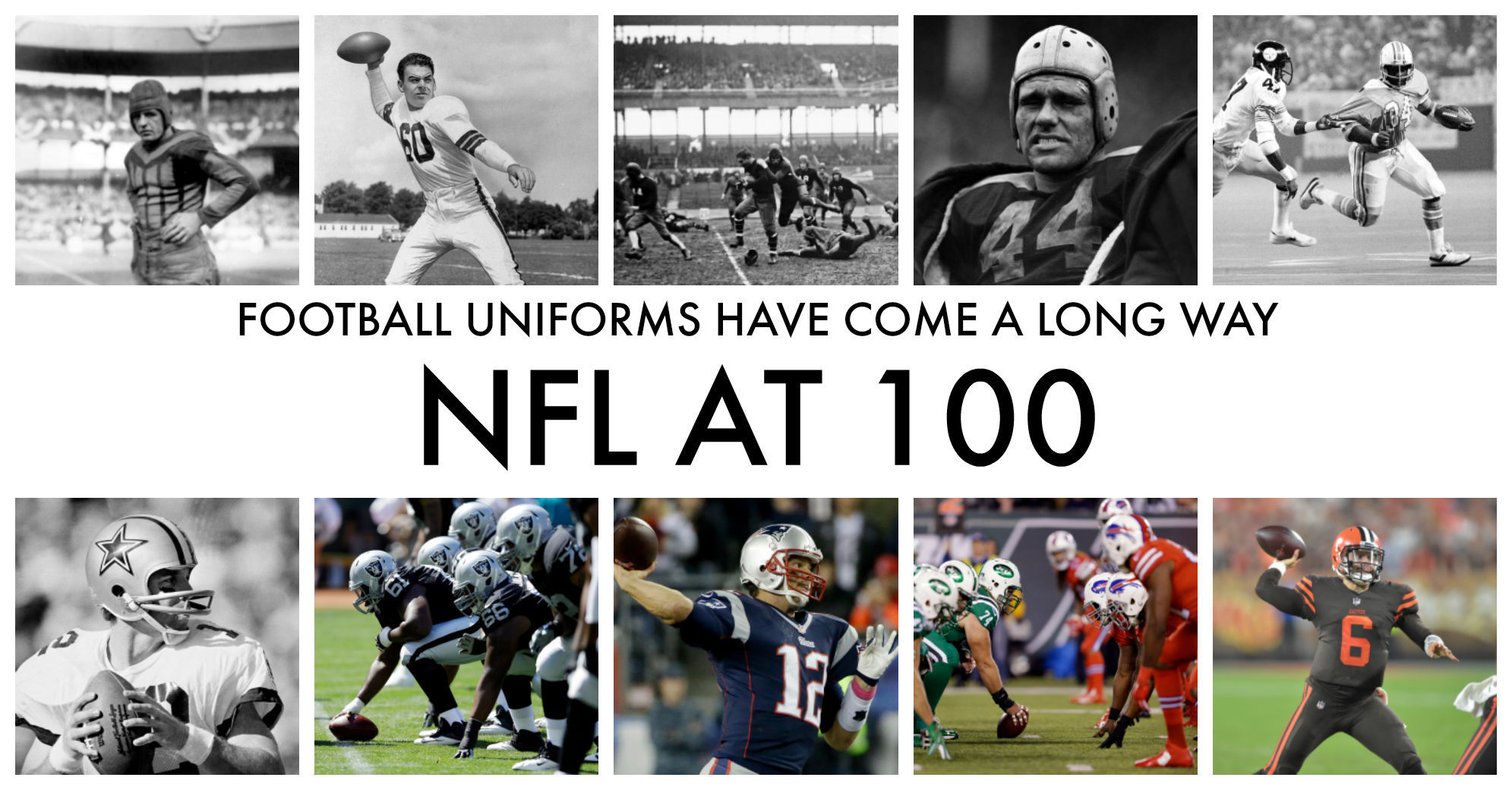 nfl 100 uniforms