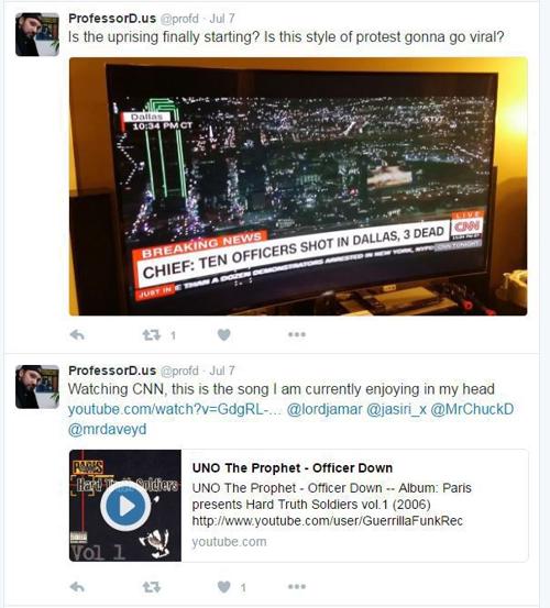 Professor tweets