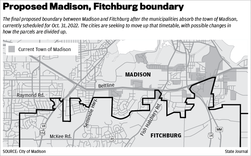 Town Of Madison Map Madison, Fitchburg May Revisit How Town Of Madison Gets Carved Up | Local  Government | Madison.com