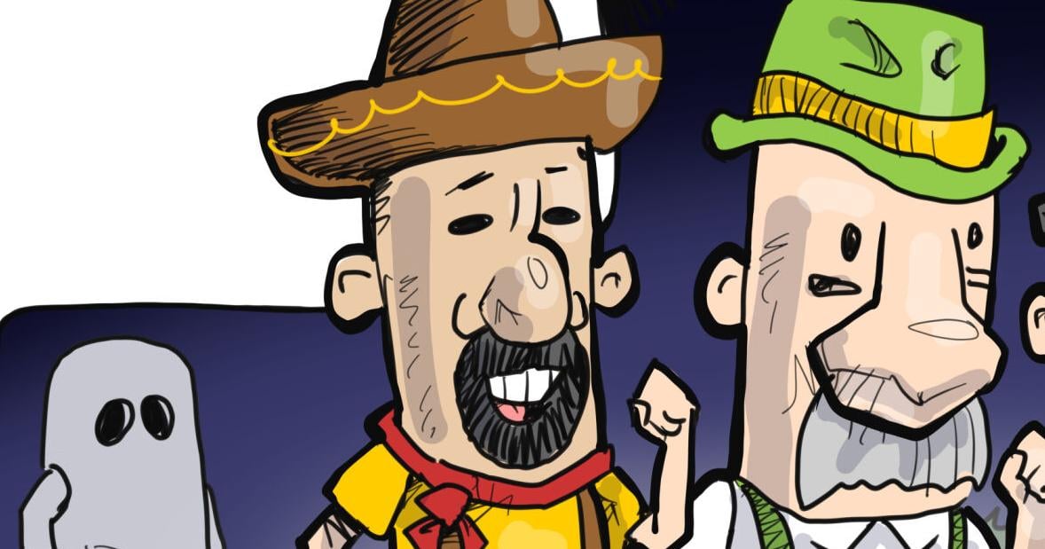 YOU TOON Racing Sausages go trick-or-treating in You Toon caption contest