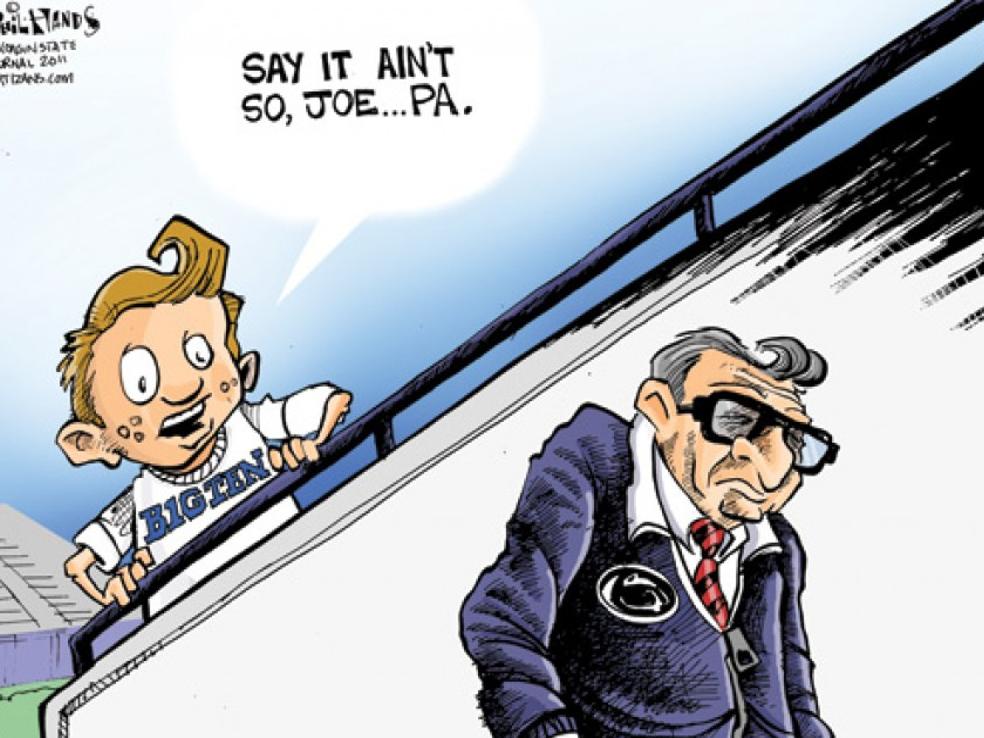 Hands Cartoon Say It Ain T So Joe Pa Opinion Madison Com