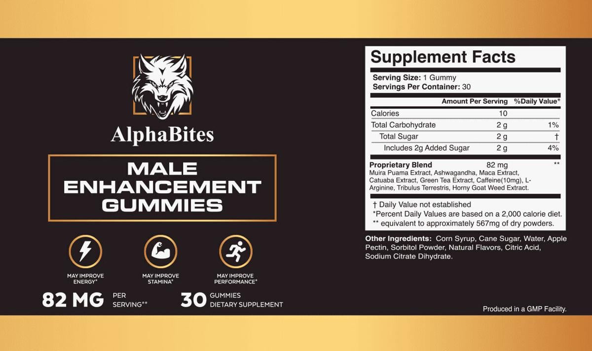 Alpha Bites Male Enhancement Gummies Ingredients Alpha Bites Review: Best Male Enhancement Gummies for Men's Health?