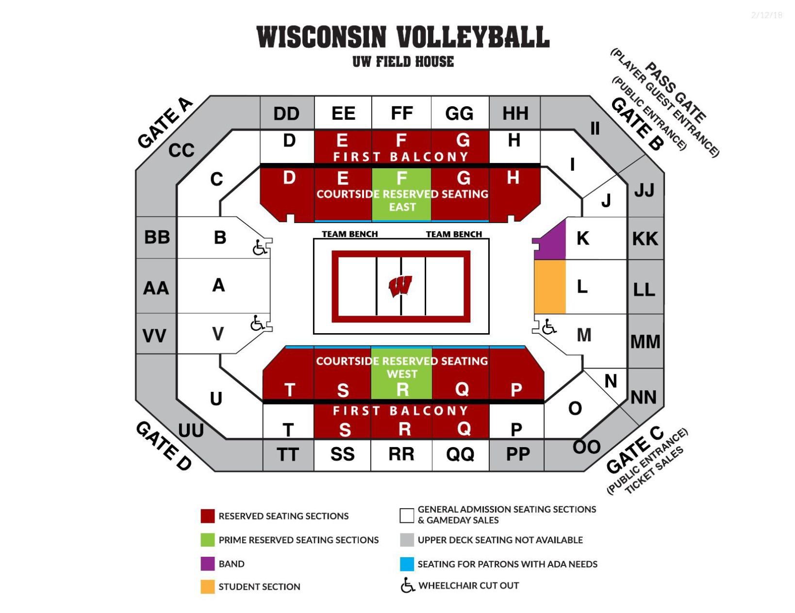 Wisconsin Badgers Seating Chart