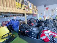 Grooming the snowmobile trail