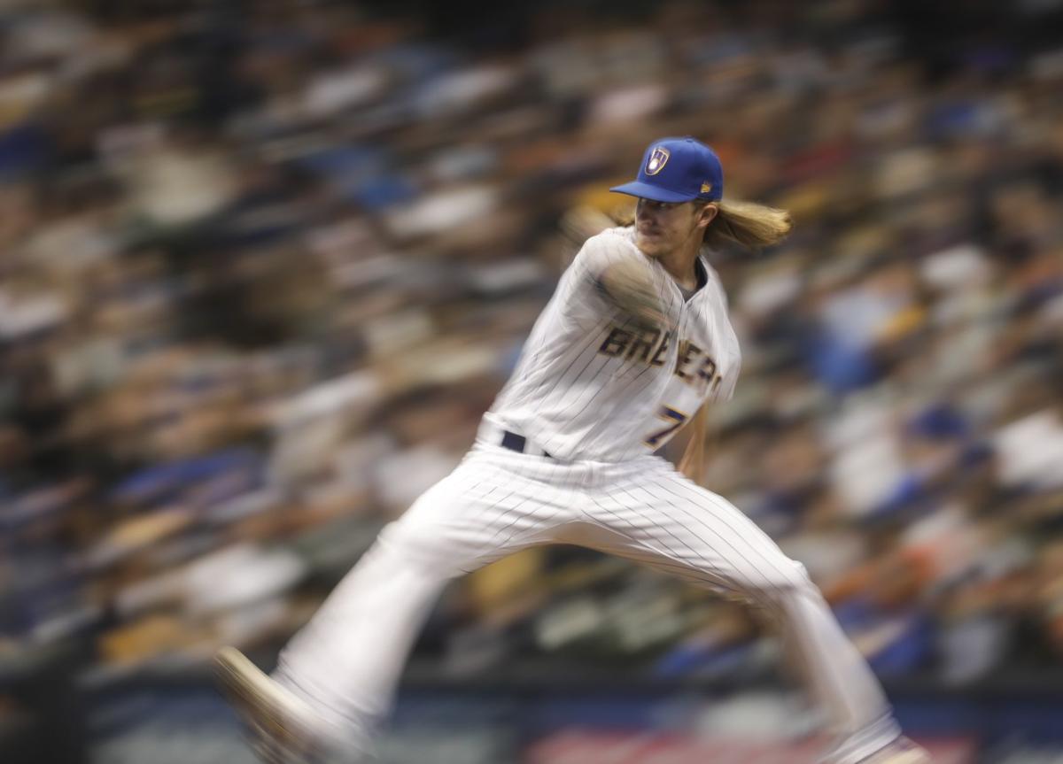 Cameron Yelich Throws Ceremonial First Pitch