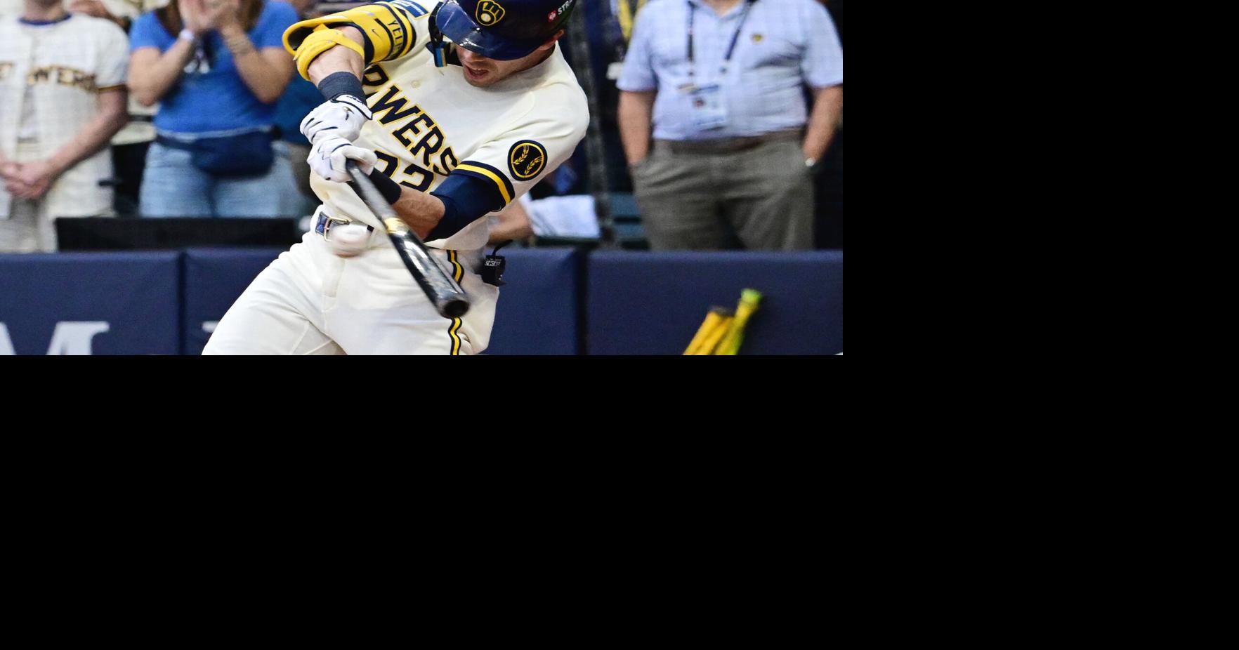 Watch Brewers' Christian Yelich's 2-run single vs. Dodgers