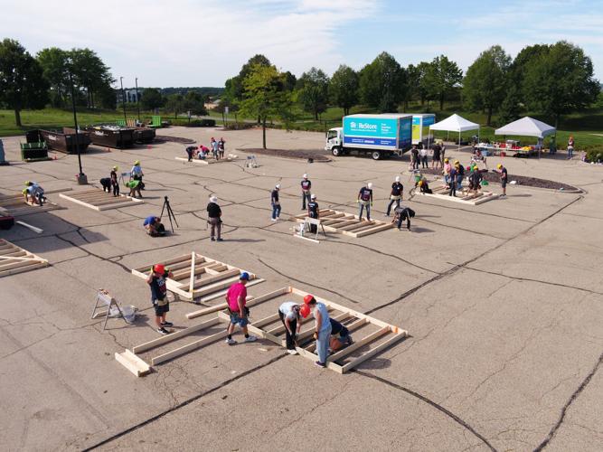 A parking lot full of possibility: American Family Insurance builds with Habitat Dane