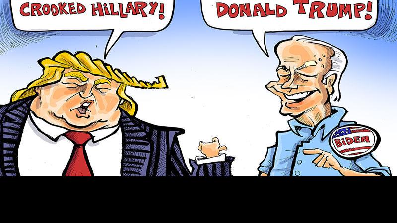 Hands on Wisconsin: Biden and Trump trade insults ...