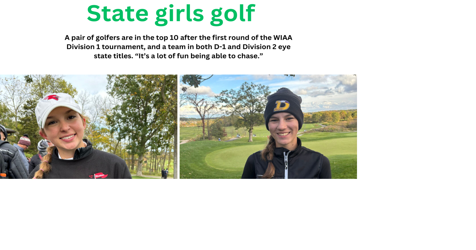 High school girls golf state tournament scores, results