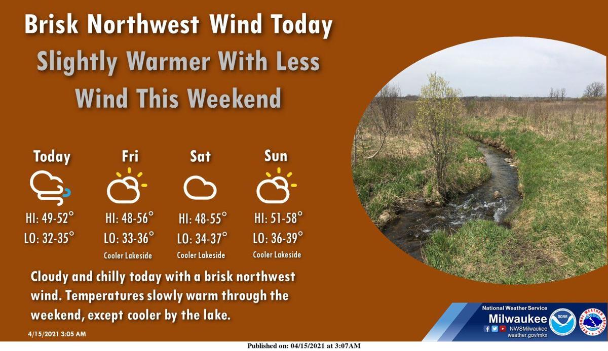 National Weather Service forecast graphic 4-15-21