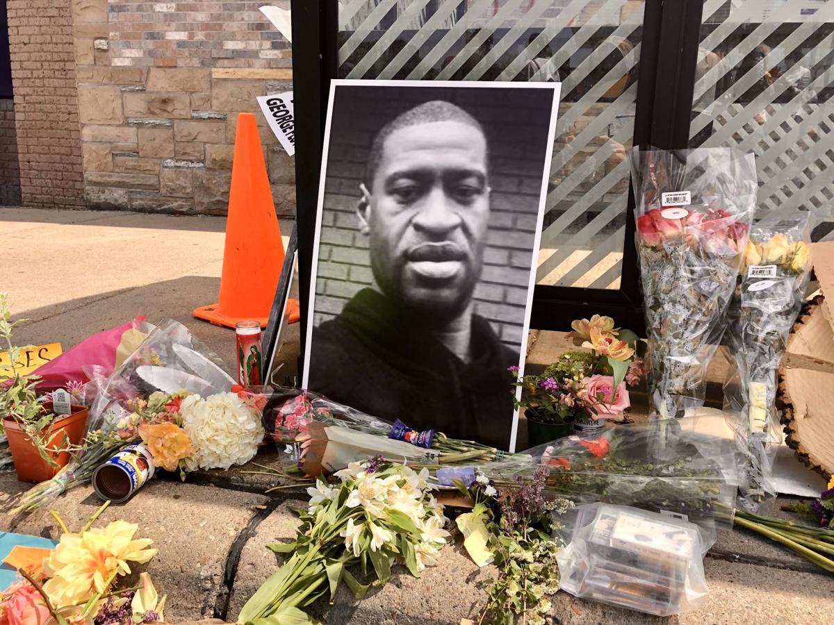 George Floyd memorial gathering in Minneapolis