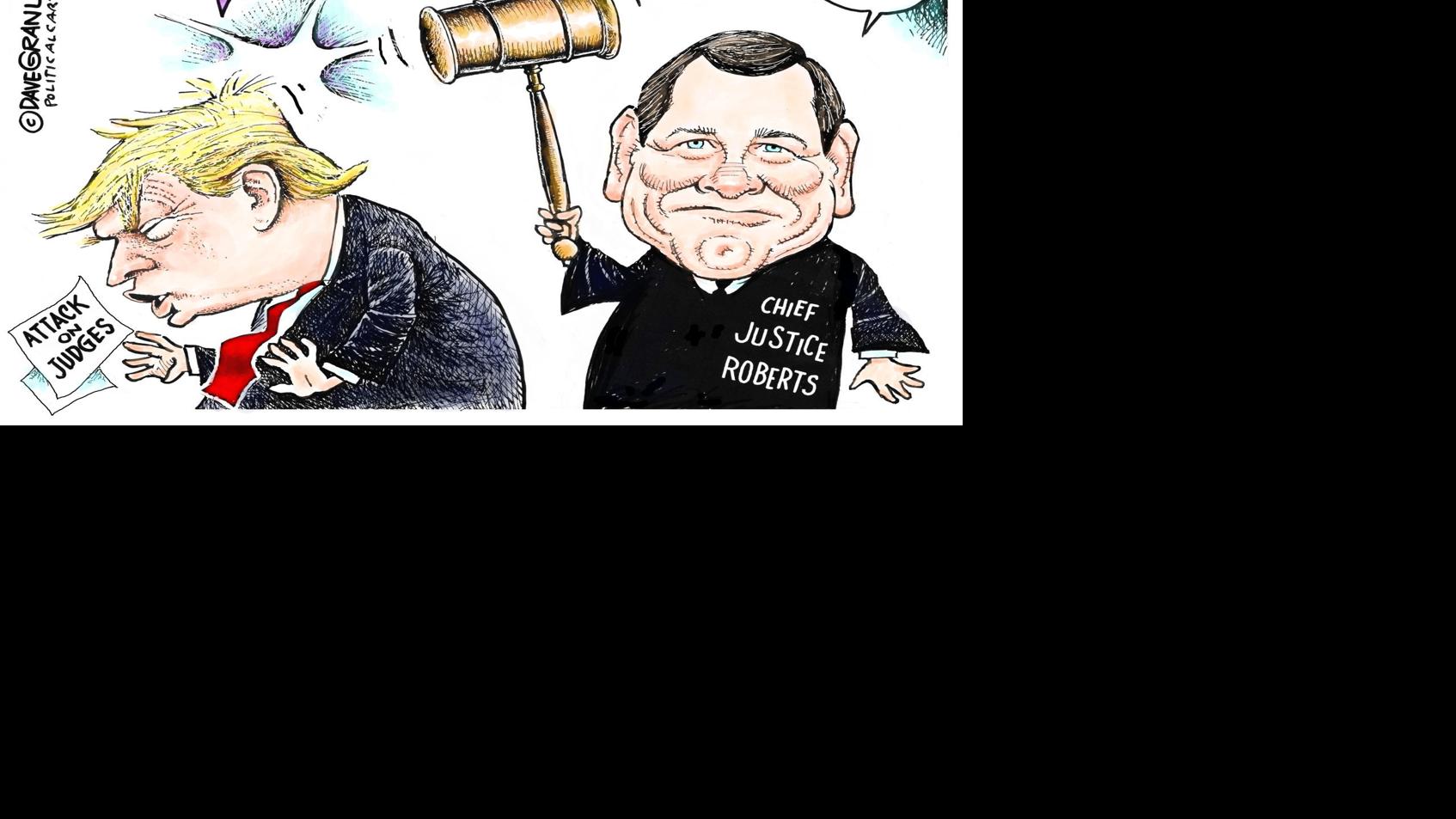 Chief justice issues a slight rebuke, in Dave Granlund's latest