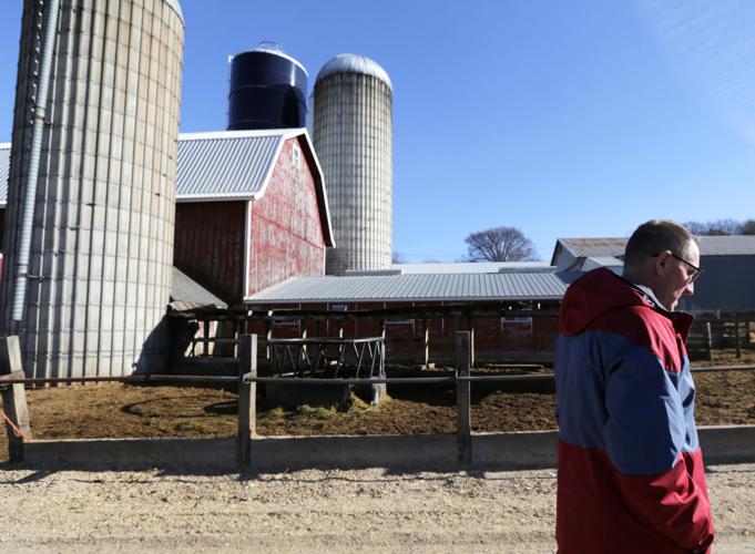 Randy with old barn