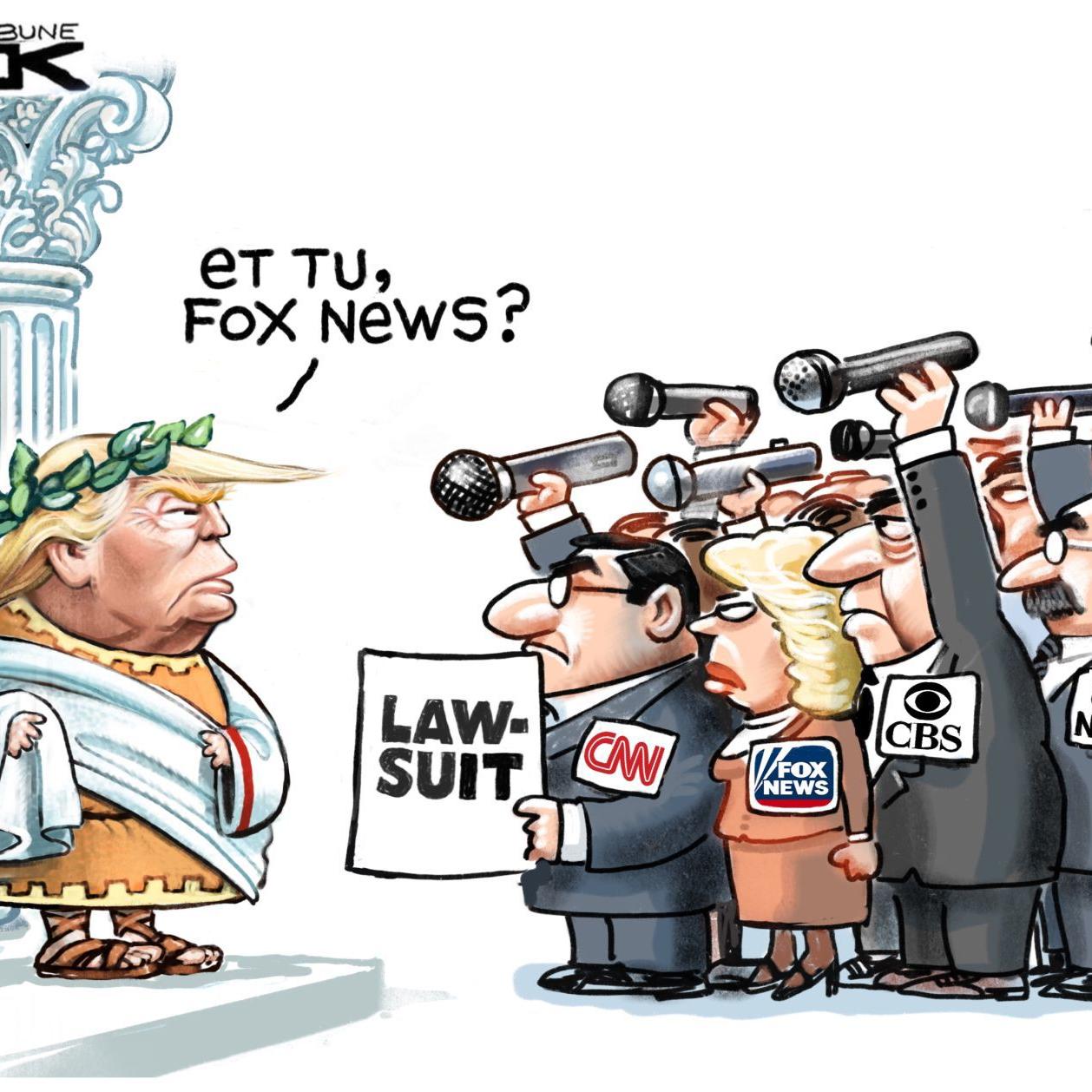 Et Tu Fox News Trump Asks In Steve Sack S Latest Political Cartoon Opinion Cartoon Madison Com