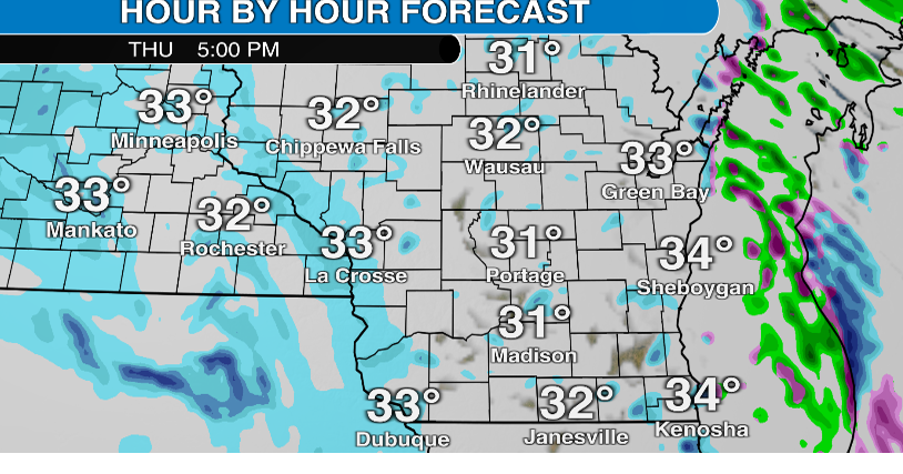 Perşembe ve Cuma günü Wisconsin’de kar yağışı devam ediyor