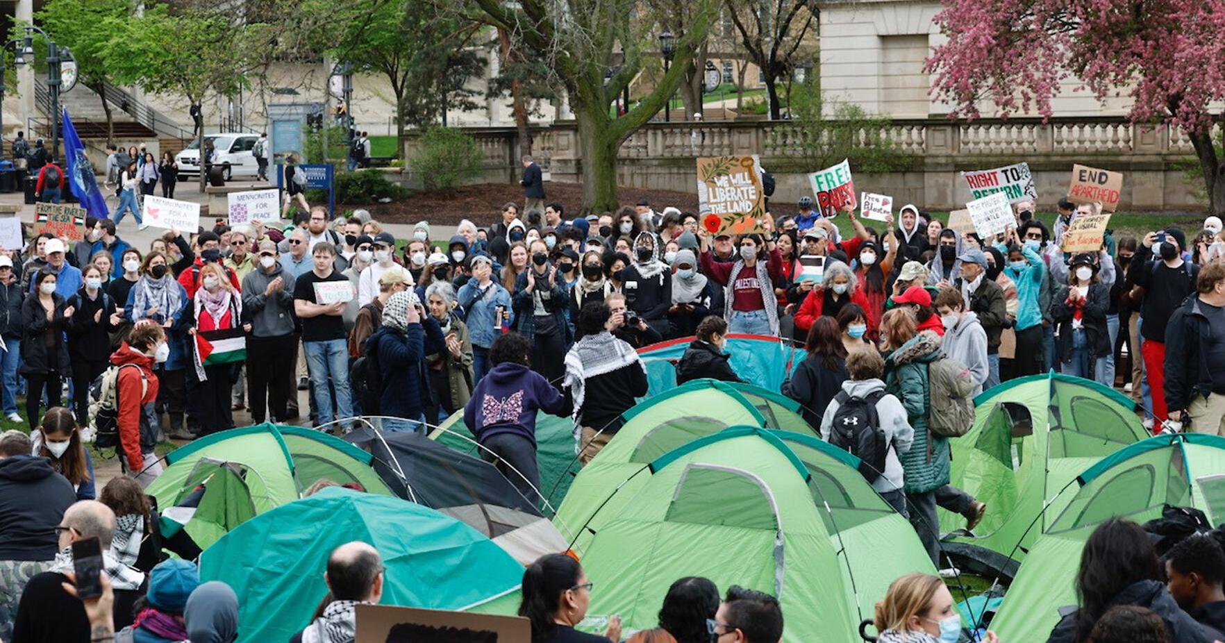 UW-Madison protestors defy order on encampments - Vimarsana News