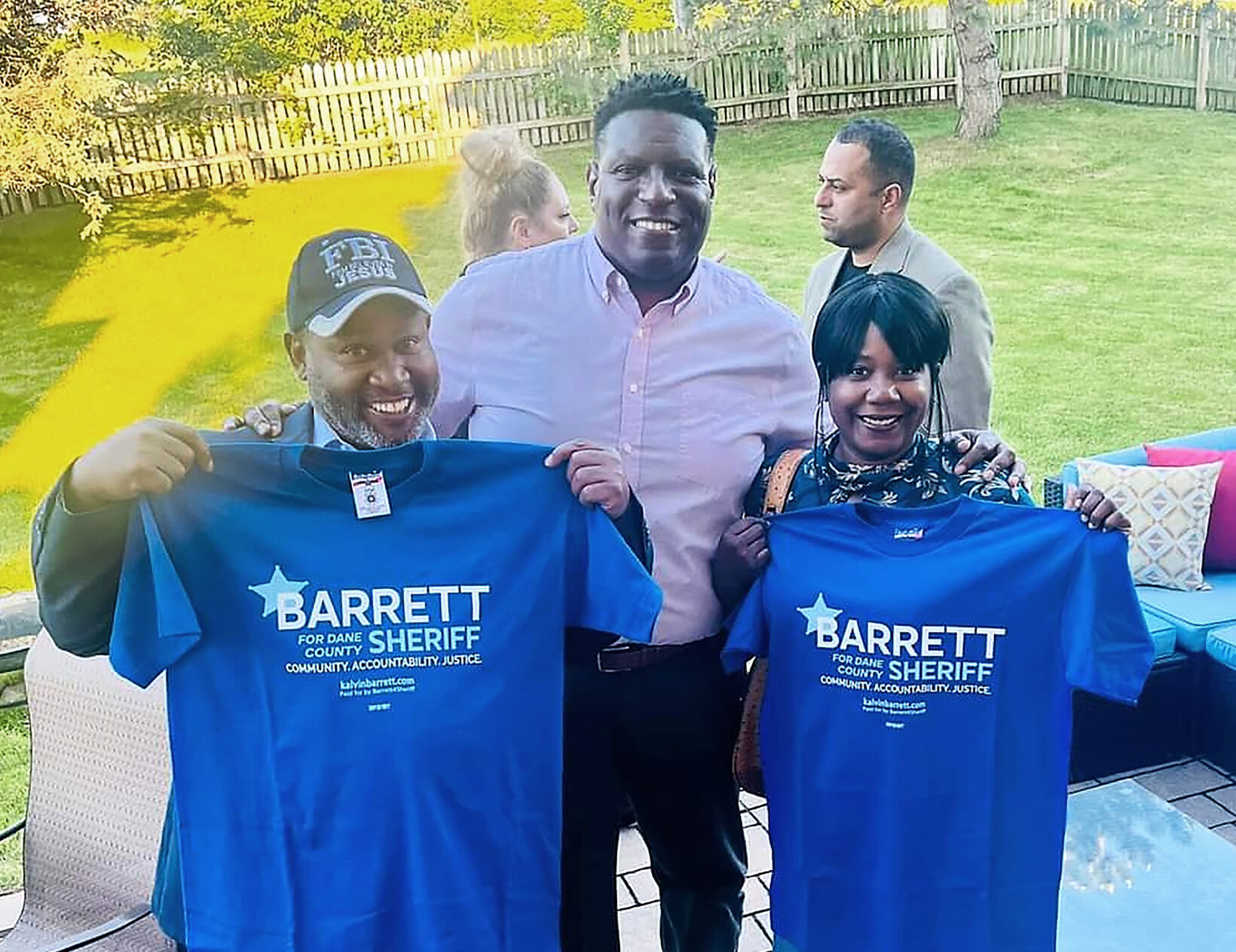 Dane County Sheriff Kalvin Barrett photographed with child sex offender; campaign opponent No excuse picture