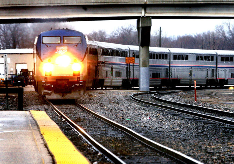 Passenger train in La Crosse