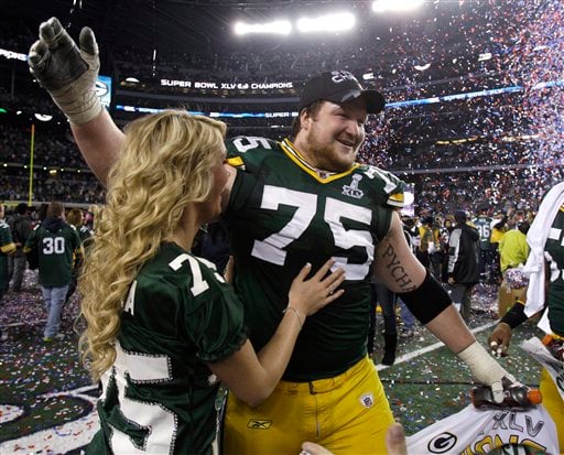 Green Bay Packers safety Nick Collins (36) celebrates at the end of Super  Bowl XLV where the Green Bay Packers beat the Pittsburgh Steelers 31-25 at  Cowboys Stadium in Arlington, Texas, Sunday