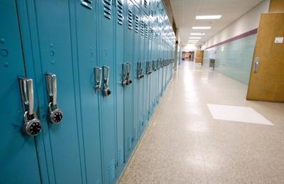 School hallway/lockers file photo