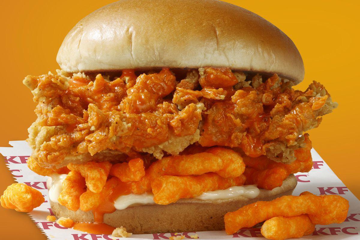 Yeah I Ate That Orange Is The New Sandwich With Kfc S Cheetos Chicken Food Drink Madison Com