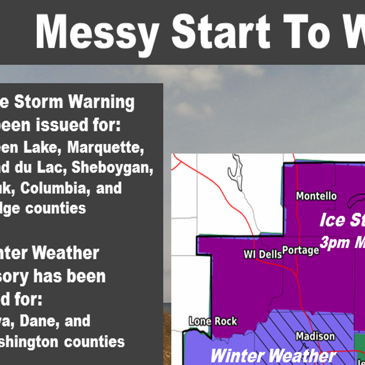 Winter Weather Advisory And Flood Watch Issued For Dane County