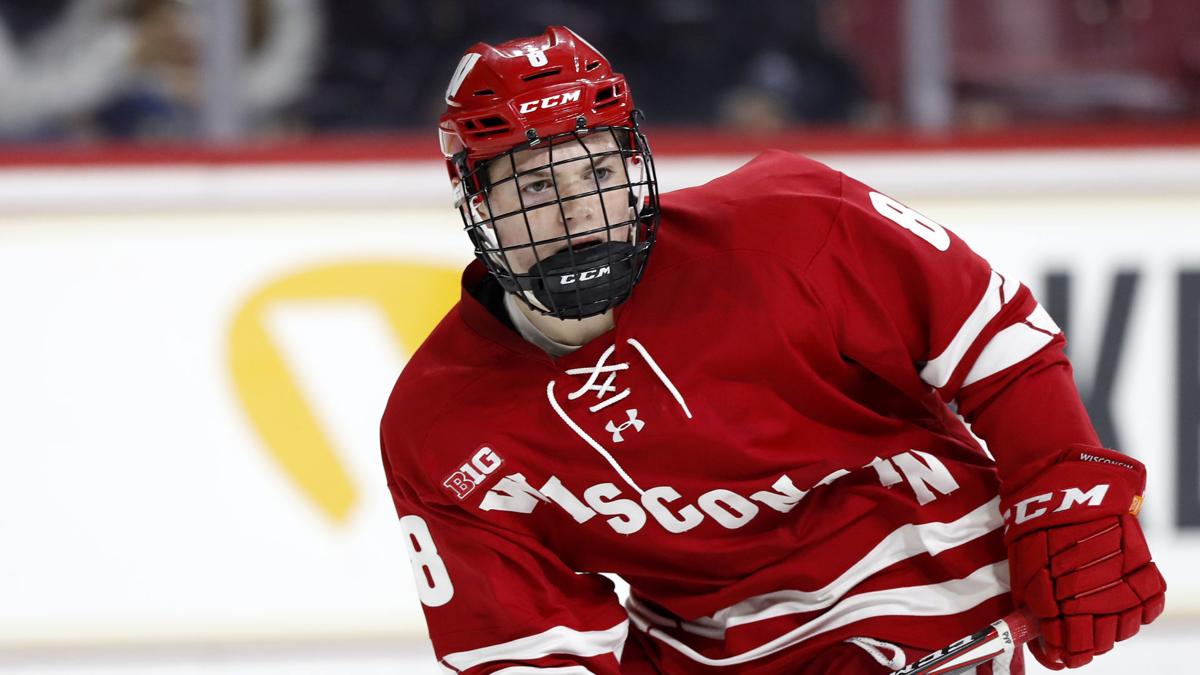 Wisconsin Badgers' Cole Caufield named national rookie of the month ...