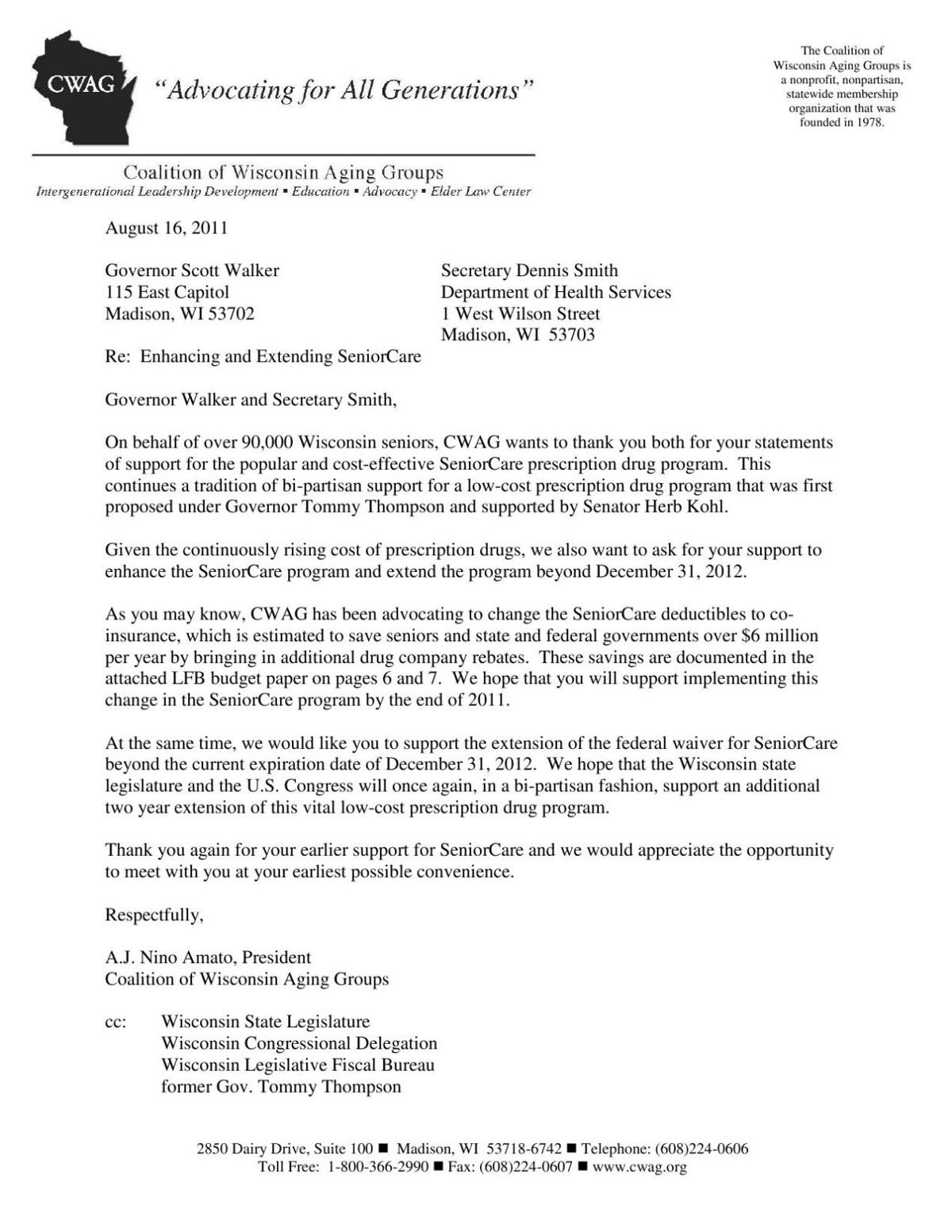 Cwag Letter On Seniorcare Madison Com