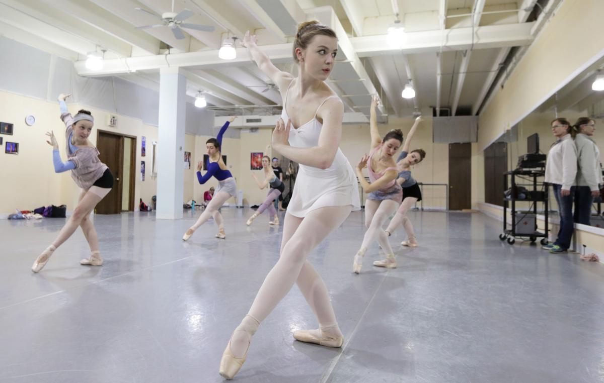Lily Edgar in Madison Ballet rehearsal