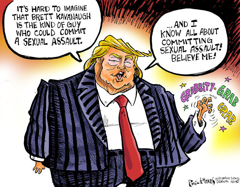 Image result for Trump Brett Kavanaugh Cartoon