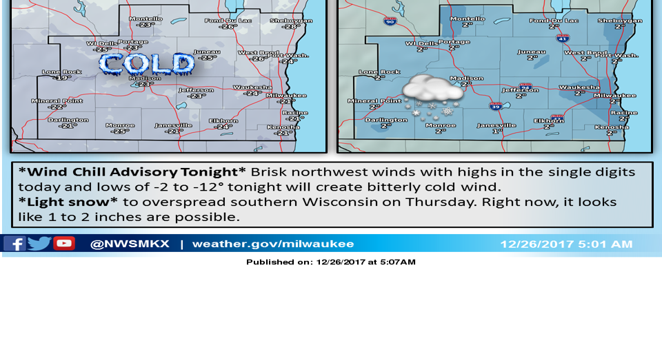 The coldest for last Final days of December to be bitterly cold in