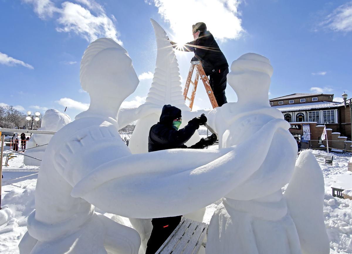 Watch Now Brutal Conditions But The Cold Helps Artists Hone Their Snow Sculptures Local News Madison Com See more ideas about snow sculptures, sculptures, ice art. snow sculptures
