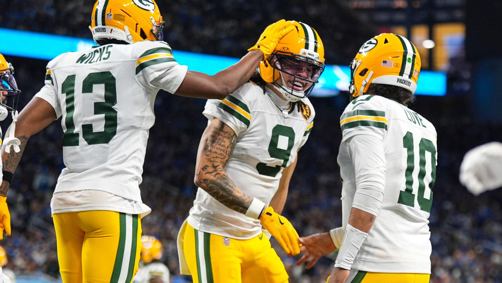 Dontayvion Wicks and Christian Watson help Packers' Jordan Love withstand absence of other receivers