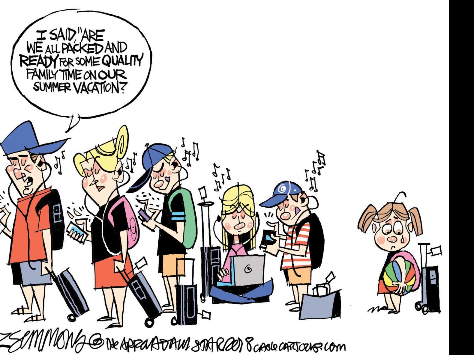 Quality Family Time Isn T What It Used To Be In David Fitzsimmons Latest Cartoon Opinion Cartoon Madison Com