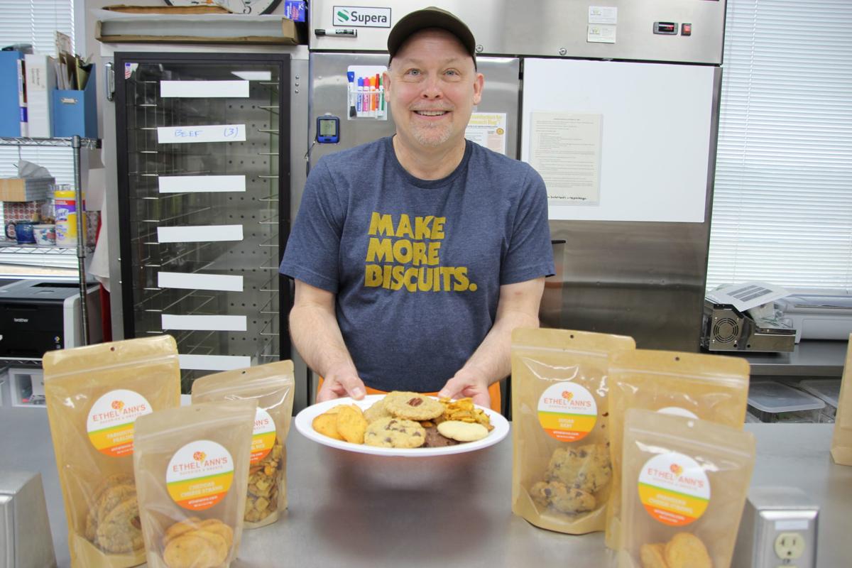 Ethel Ann's founder and chef John Kibler with his sweets and savories. (1).JPG