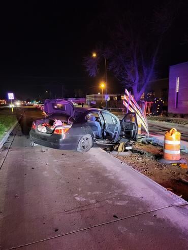 Cops: Driver crashes after hitting 102 mph in 30 mph zone